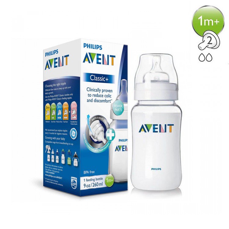 Philips Avent Classic Feeding Bottle 260ml Botol Susu WHS