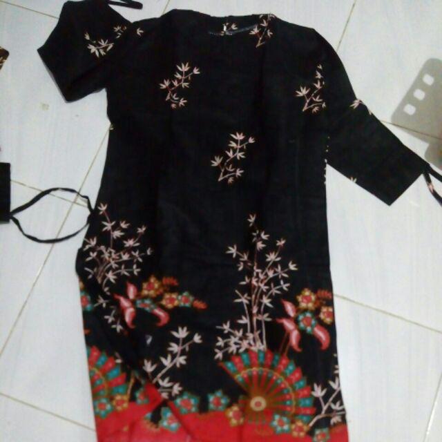 Tey-17 Batik Wanita Asj Sa Hrb026 Kenongo Kemeja Tosca Pendek