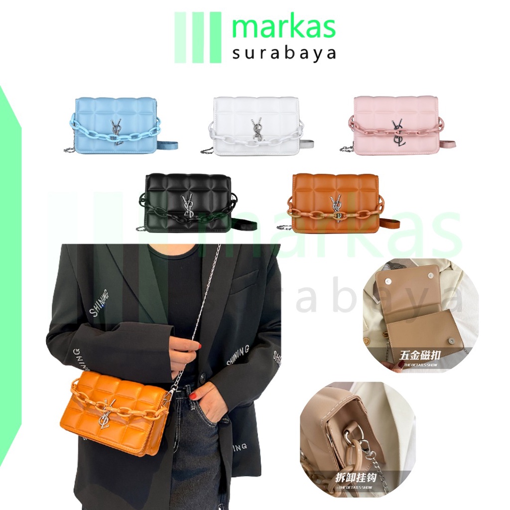 MARKAS - MS1438 Tas Selempang Rantai Wanita Fashion Korean HandBag