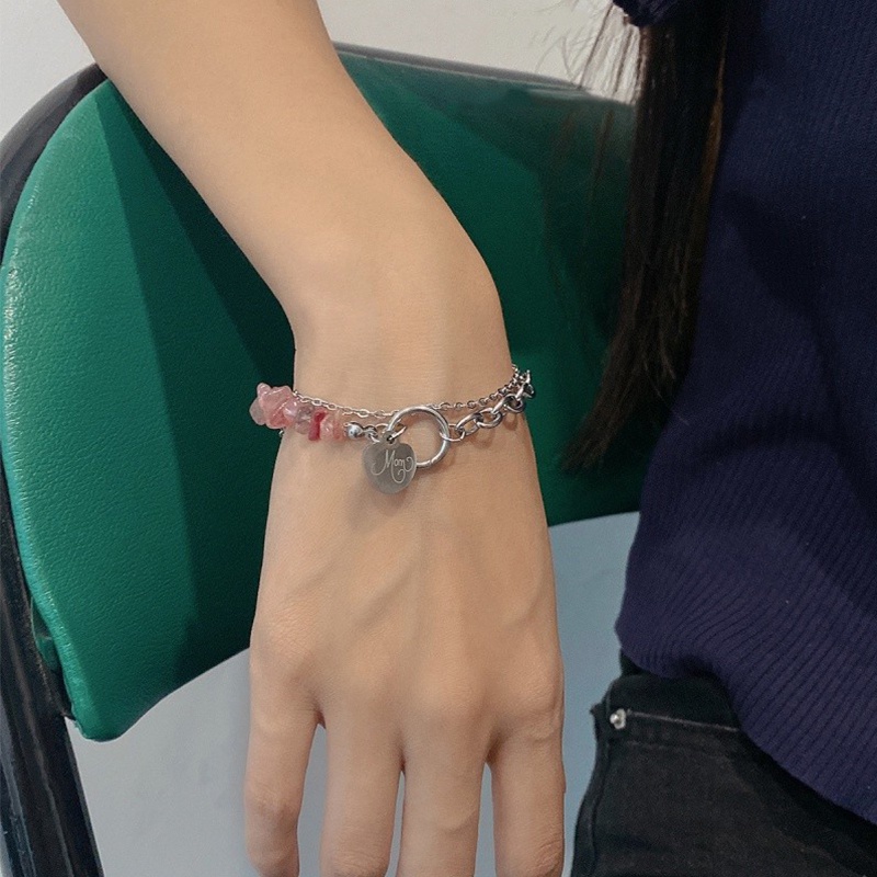 Gelang Tangan Rantai Aksen Hati Mewah Ringan Untuk Wanita