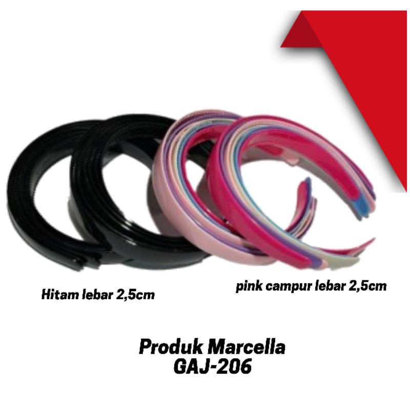 Bando Rambut Polos 12pcs Bando Warna Bando DIY Bahan plastik lebar 2,5cm Grosir