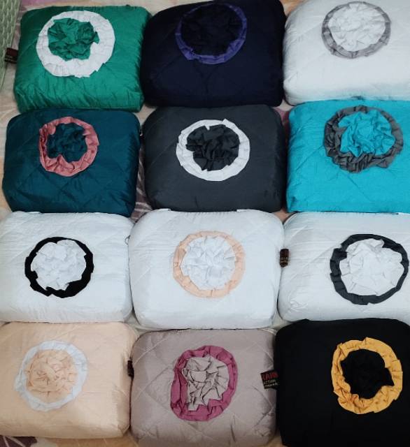 MUKENA PONCO PREMIUM CREAM KOMBI PUTIH OO7