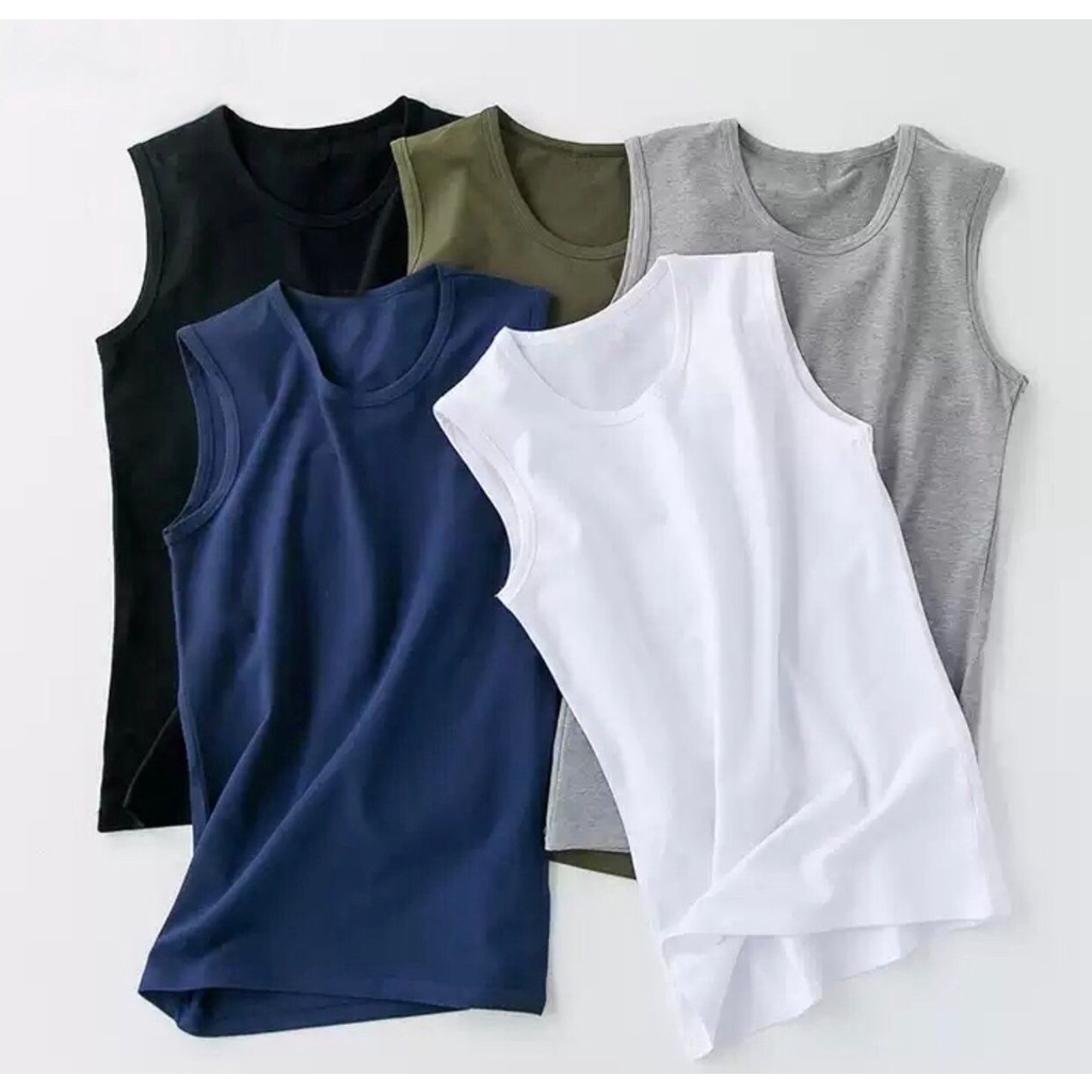 Dalaman Pria Polos Tengtop Pria Polos Atasan Polos Pria Yukensi Polos Pakaian Dalaman Pria