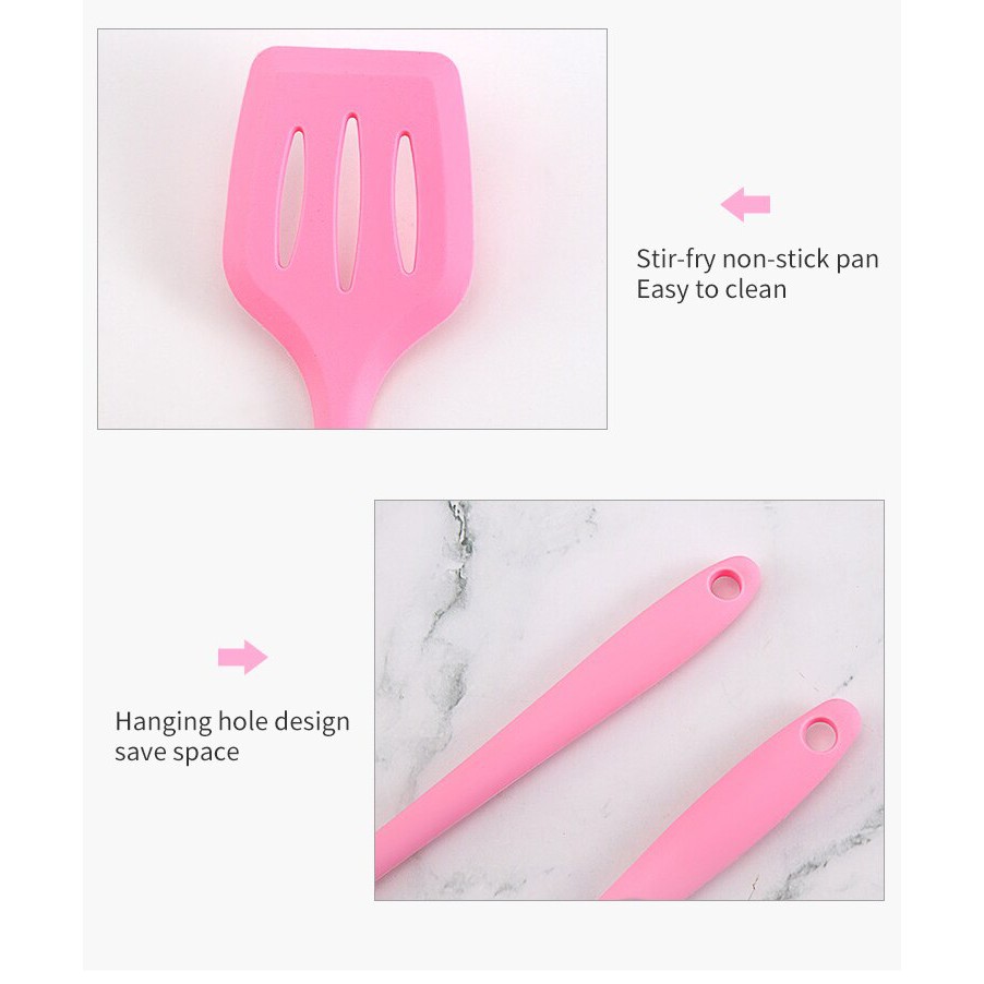 Spatula Silikon Set Baking Prop  Alat Masak 5 in 1 Sutil Kuas Silikon Tahan Panas Spatula Plastik