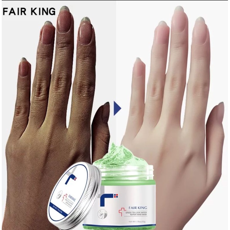 FAIR KING GREEN TEA MOISTURIZING HAND WAX WHITENING SKIN HAND REPAIR EXFOLIATING CALLUSES FIRM ANTI-AGING HAND TREATMENT-50gr