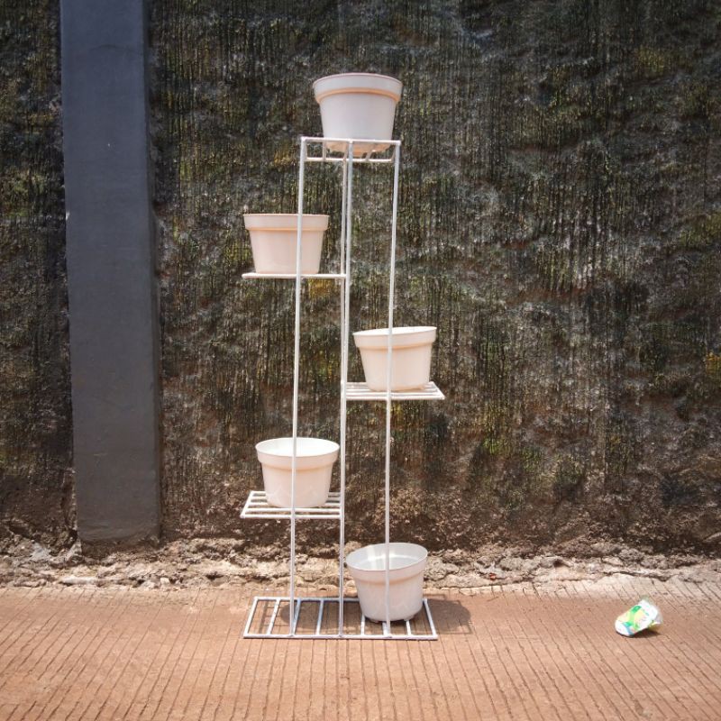 rak tanaman - rak susun tanaman hias - rak tanaman bahan besi tinggi 1 meter