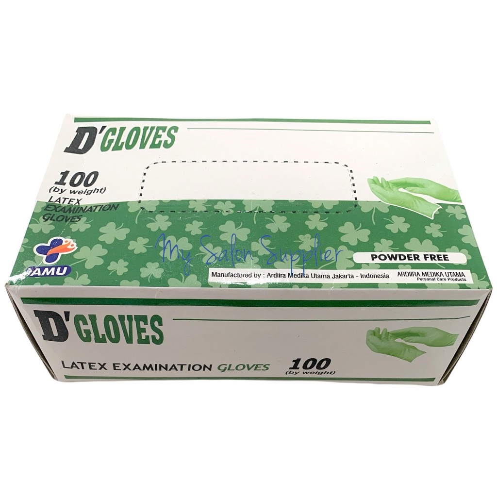 Sarung Tangan LATEX Examination Gloves Powder Free isi 100