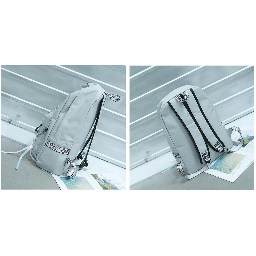 Backpack Kanvas Tas Anak Sekolah Dan Kuliah Model Korea Style Tahan Air - JB100