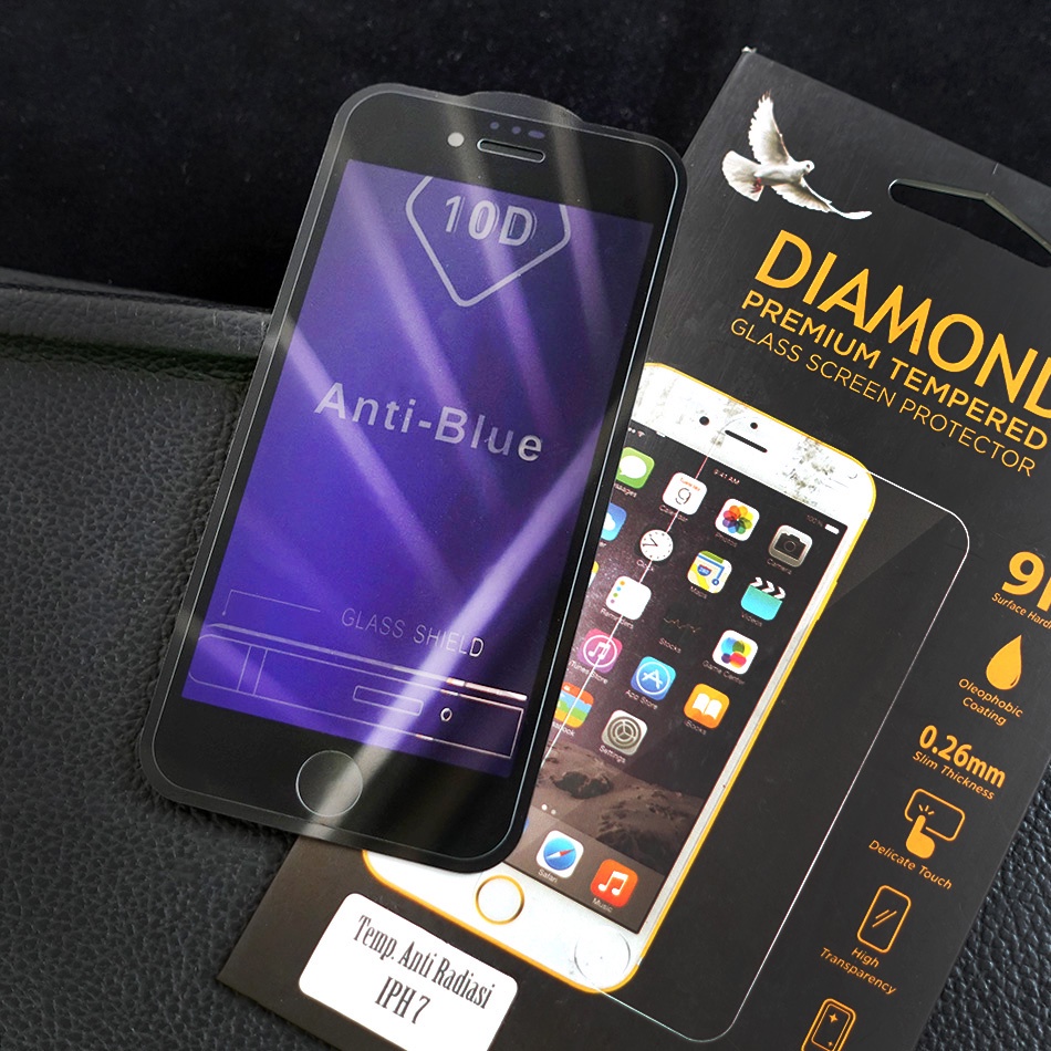 TEMPERED GLASS BLUE LIGHT ANTI RADIASI IPHONE 12 12 PROMAX 7 7PLUS X XS XR XS MAX 11 PRO TEMPERED GLASS FULL ANTI RADIASI