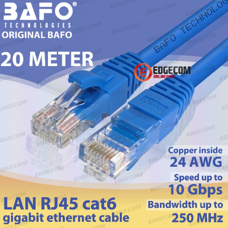 BAFO Kabel LAN Cat6 RJ45 20 Meter ORIGINAL