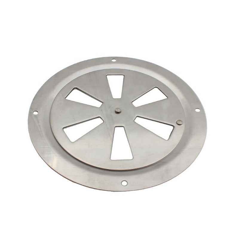 Cre Plat Ventilasi Udara Kabin Mobil Bentuk Bulat Bahan Stainless Steel Dengan Knob Samping