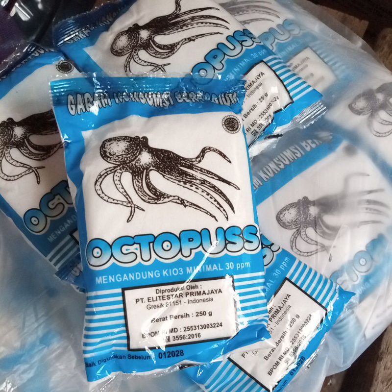 

Grosir Garam masak beryodium cap Octopus 250gr