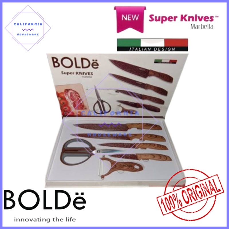 BOLDE Super Knive Set 6pcs MARBELLA / BOLDE Pisau Set MARBELLA