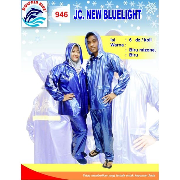 Jas hujan Dewasa Setelan BLUE LIGHT 946 - DOLPHIN