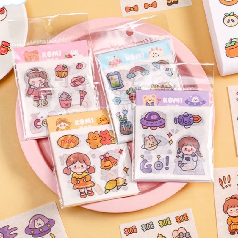 

Stiker Komi Sticker Pack DIY Jurnal Scrapbook 12lbr