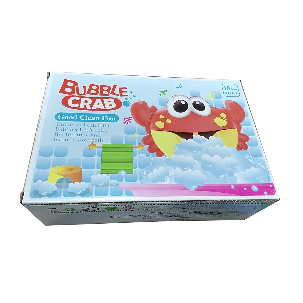 Bubble Crab Pembuat Gelembung Sabun Balon Otomatis dengan Musik - A0317 - OMTHTXRE Red