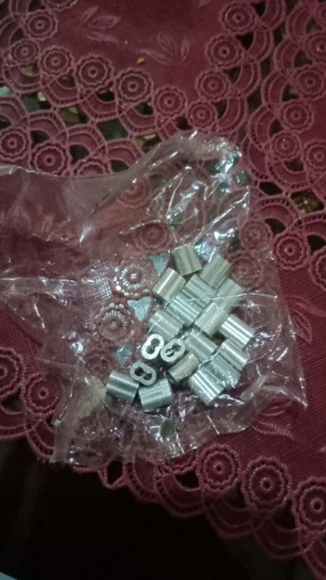 Crimp Ferrule Aluminium 2 Lubang Pengait Kawat Sling Ferol Klem Sling Pencetan Kait Penjepit