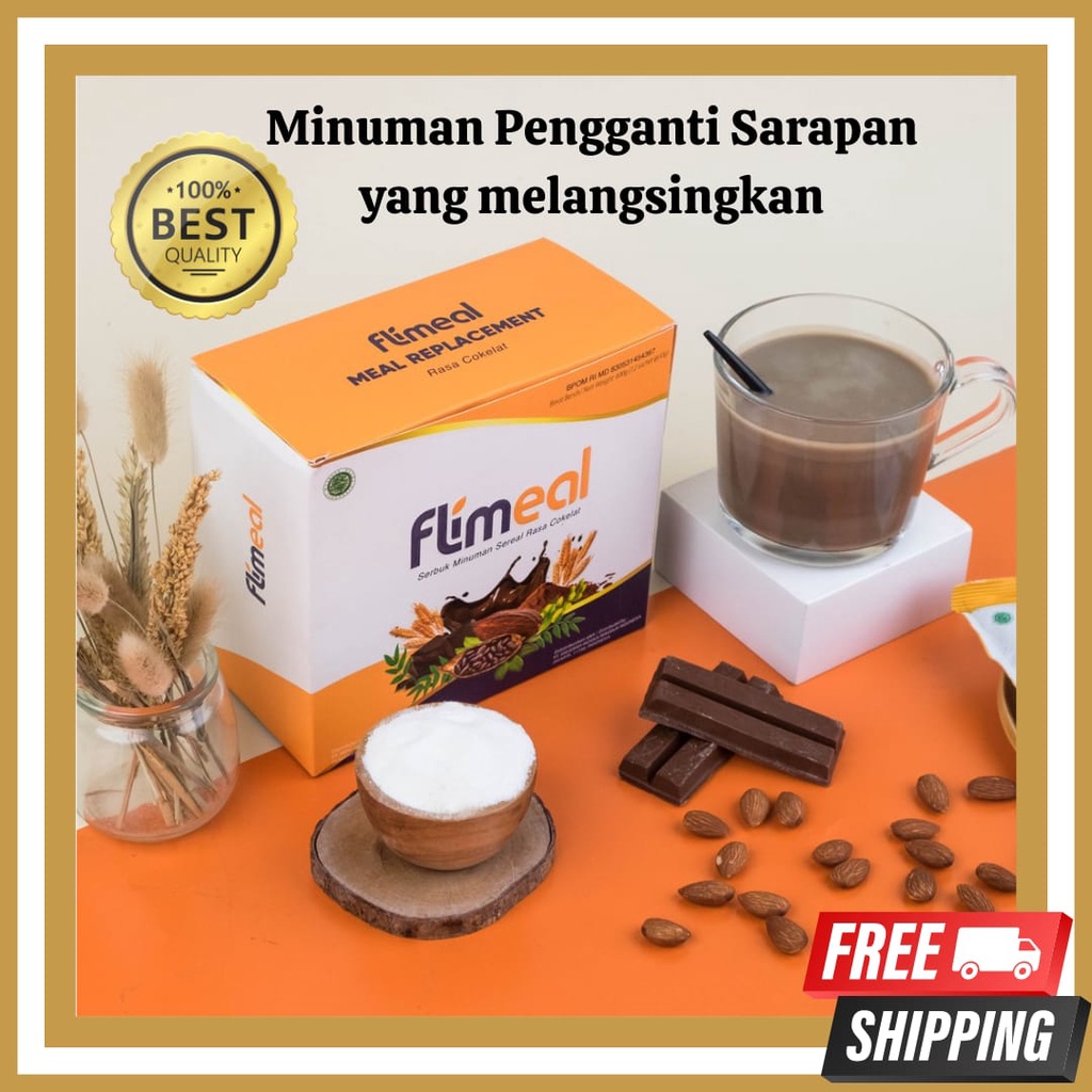 

Flimeal Flimty Minuman Sereal Pengganti Makan Halal BPOM 1 Box isi 12