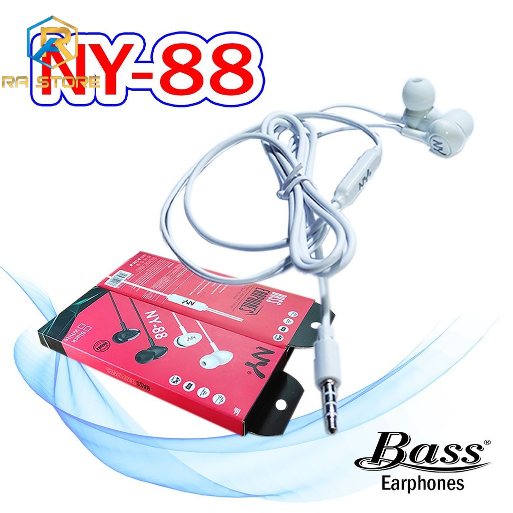 NY-88 Handfree BASS EARPHONES Handsfree Headset Earphone HF