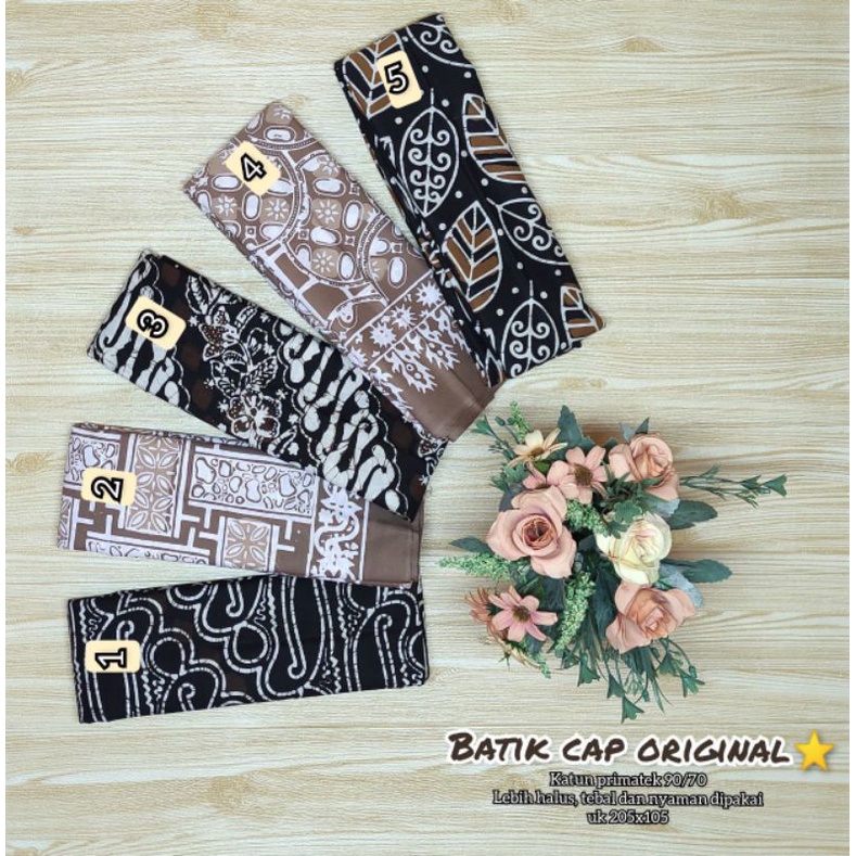 batik cap handmade (kain batik Pekalongan) warna coklat