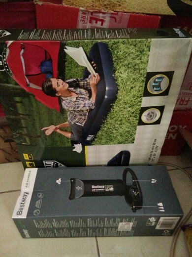 Kasur Angin Pompa Bestway Single 1 Orang #67000 + Pompa 12