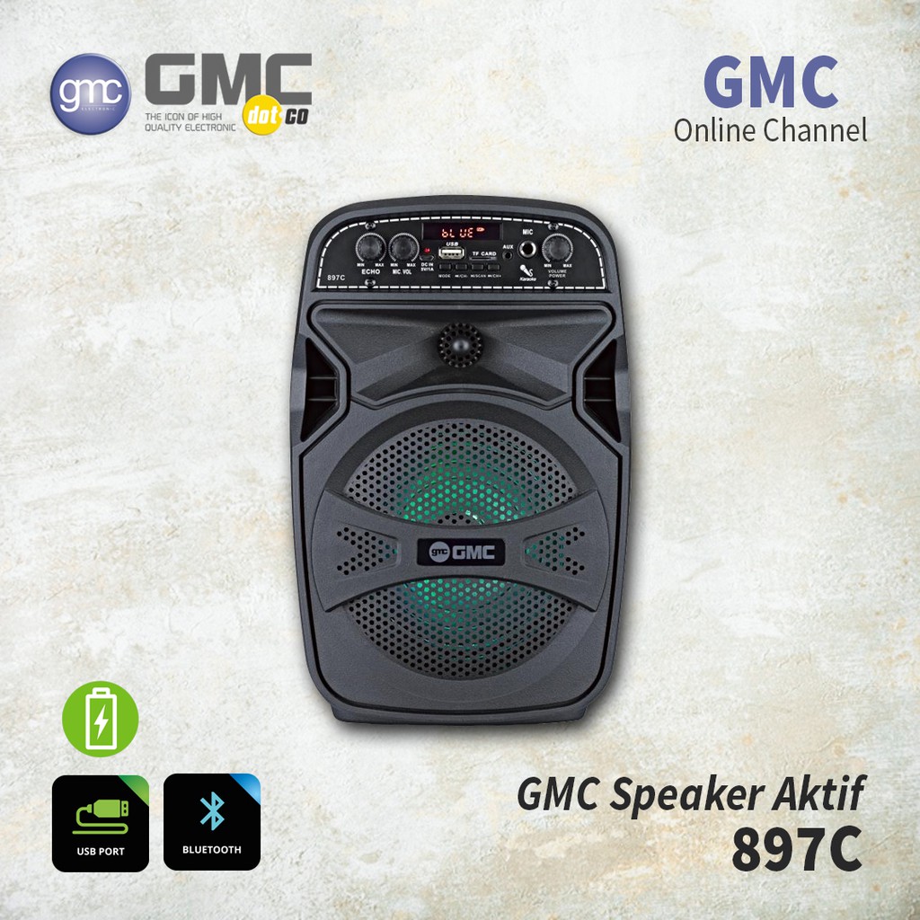 Speaker Portable GMC 897 C Bluetooth Karaoke 6 Inch