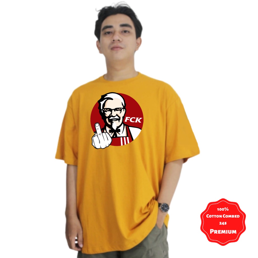 Kaos Oversize Katun Combed 24s FCK Oblong Unisex Jumbo XXL