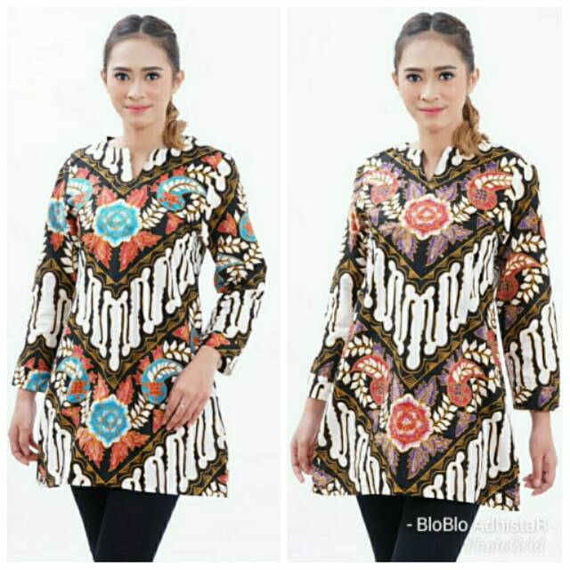 Agen Tunik Batik Atasan Wanita Ha Parang Wajik Merah Biru y7q3egfGbzXGr