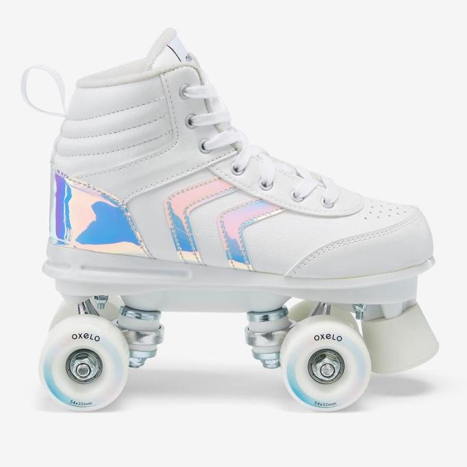 Sepatu Roda Anak Quad Oxelo Jr 100- Putih