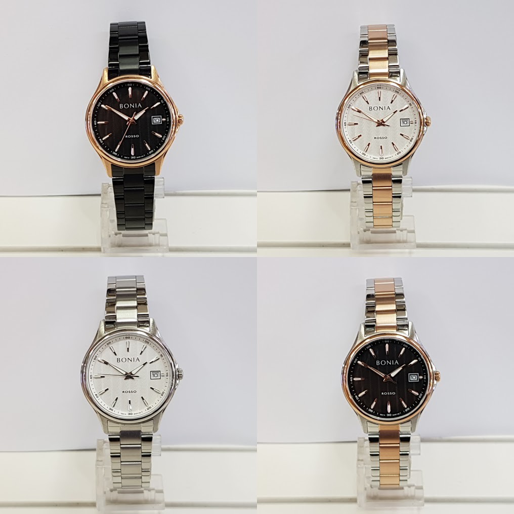 Jam Tangan Wanita Bonia BNR182 Rosso Stainless Steel Original