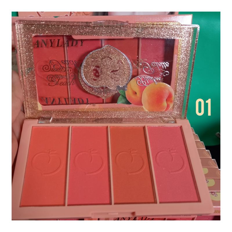 BLUSH ON ANYLADY SWEET PEACH 4WARNA / 3 WARNA PERPCS NO.775 /772/775B