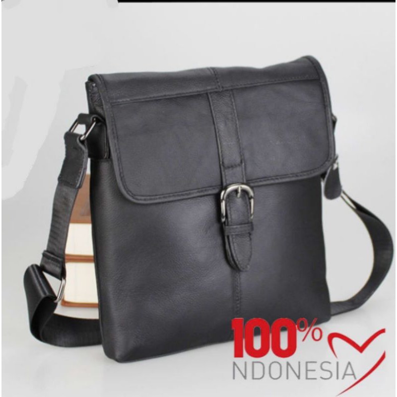TAS PRIA SELEMPANG BAHAN KULIT SAPI ASLI BERKUALITAS BAHAN KULIT SAPI GARUT ASLI KULIT