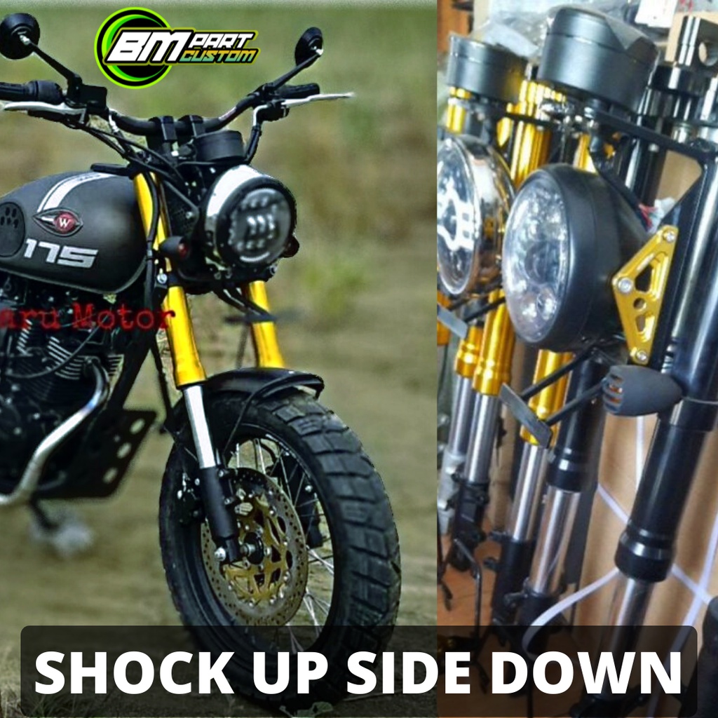SHOCK UPSIDE DOWN/SHOCK USD VIXION CB150R RX KING KLX MEGAPROMONO TIGER GL SCORPIO THUNDER CBR VIXIO