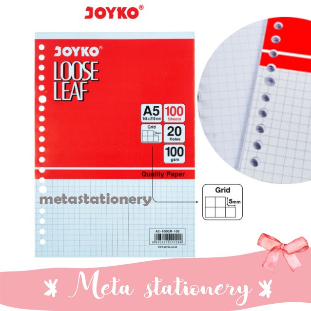 Loose Leaf / Isi Kertas File Binder Kotak - Kotak A5 Joyko