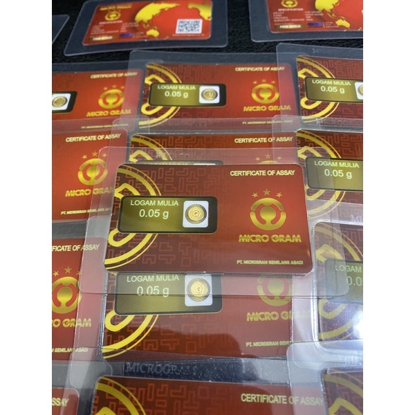 Emas MicroGram 0,05gram Logam Mulia 24 Karat Original Product Mini Gold Mini Gram Micro Gold Mini Gram Souvenir Murah Toko Emas