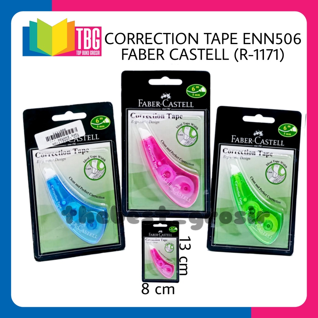 

1 PCS CORRECTION TAPE ENN506 FABER CASTELL / TIP-EX KERTAS FABER CASTELL (R-1171)