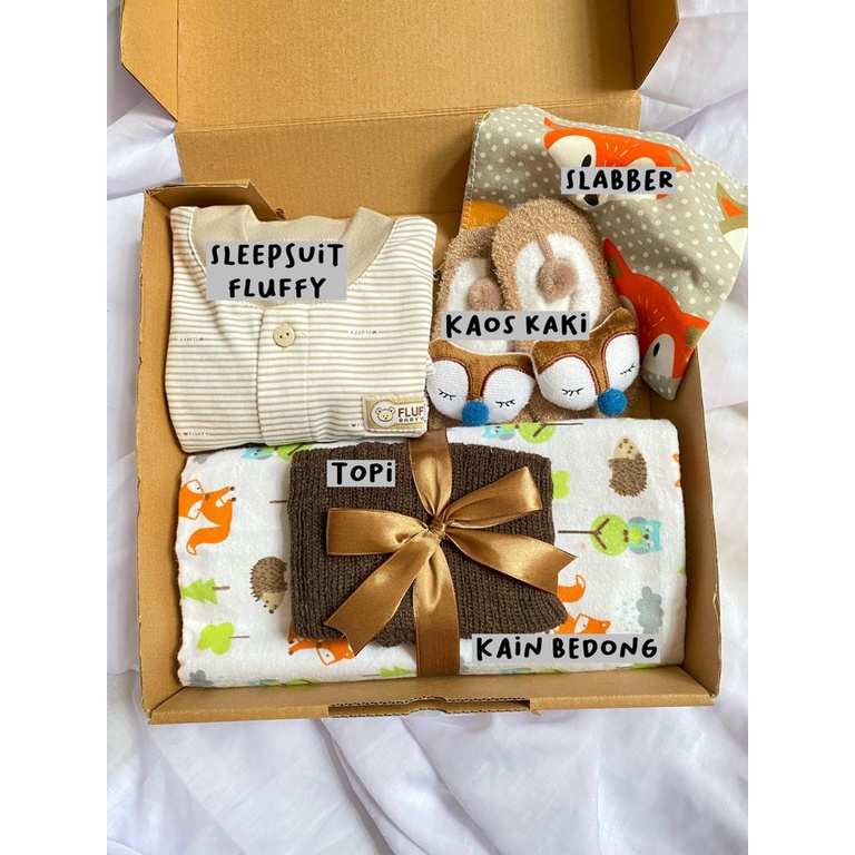 Hampers Parcel Paket Gift Set Kado Hadiah Newborn Baby Bayi Lahiran Velvet Box 1