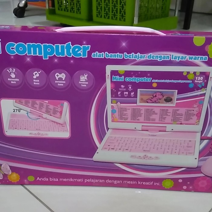 mainan laptop anak, mainan edukasi anak, mini computer 150 F, kado