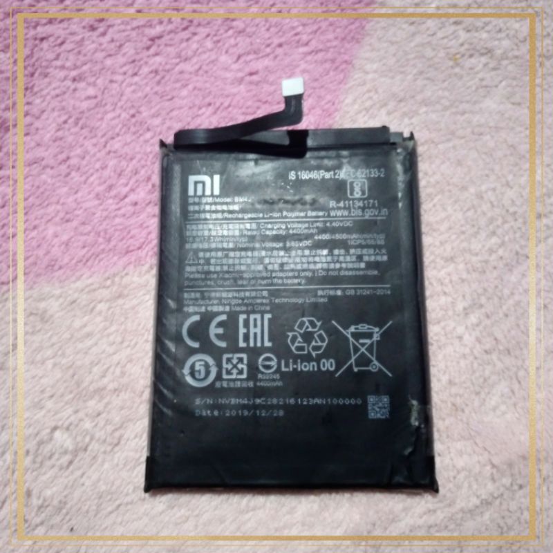 Baterai handphone Redmi Note 8 Pro original copotan normal