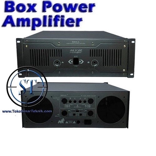 Box Power Amplifier Bok Ampli Heatsink Alumunium Wadah Kit Aktif  MV-12 Box Amply MV12 BELL