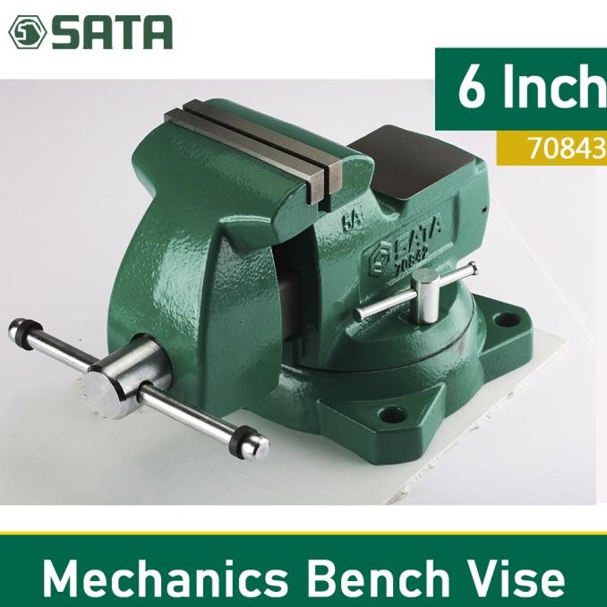 Ragum 6 Inch Mechanics Bench Vice 70843 Sata Tools ---Termurah---