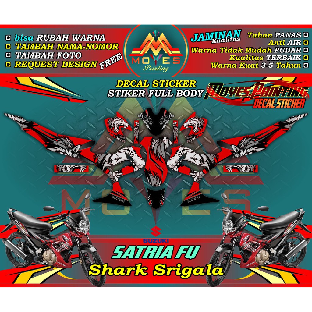 decal satria fu 150 decal satria fu barong srigala