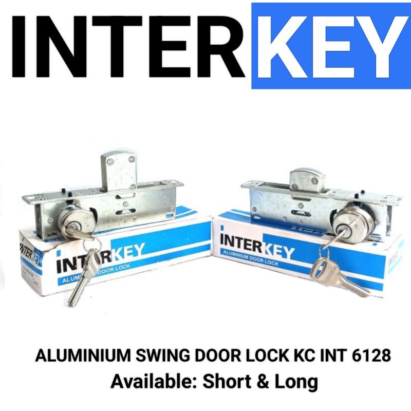 Kunci Pintu Aluminium Swing Door Lock INTERKEY KC INT 6128