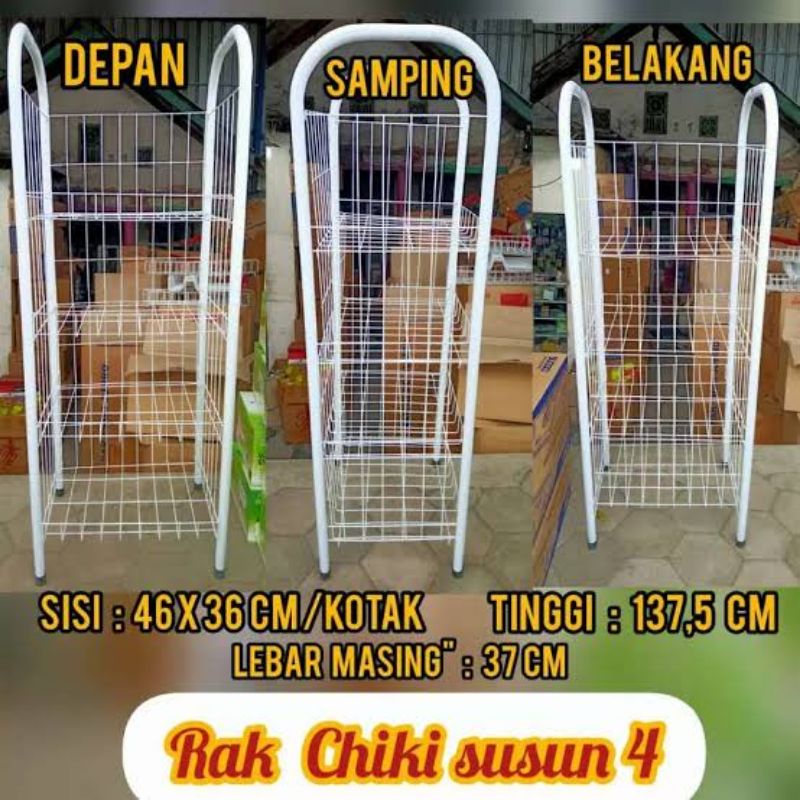 Rak Serbaguna 4 Susun/Rak Chiki 4 Susun/Rak Susun/Rak/Rak Jajan Murah 4Susun