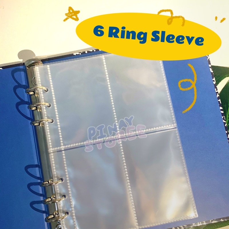 

A5 Sleeve 4P 6 Ring Binder PP Collector Photocard One Sided and Two Sided/Double Sided