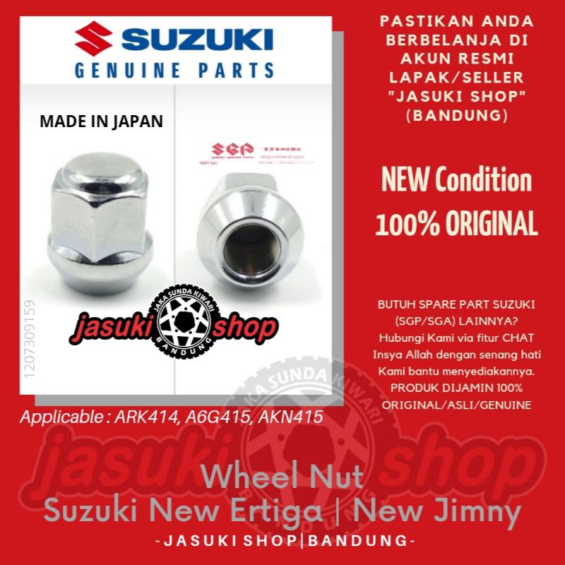 Nut Wheel Nut Mur Baut Roda Suzuki All New Ertiga XL7Jimny JB64 JB74 New SX4 S-Cross S Cross Asli Or