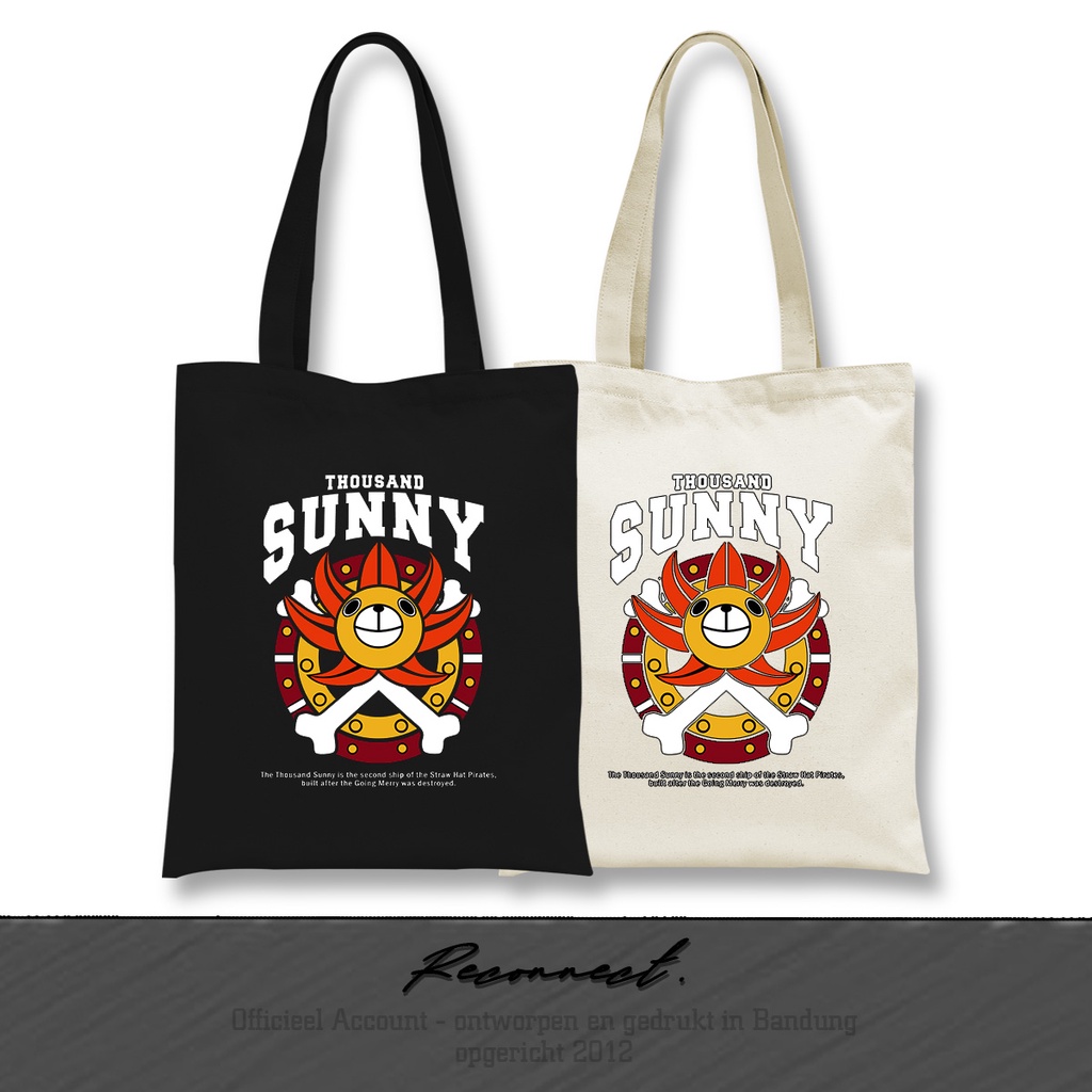 Reconnect TOTEBAG Anime One Piece Thousand Sunny - Gratis Tambah Nama