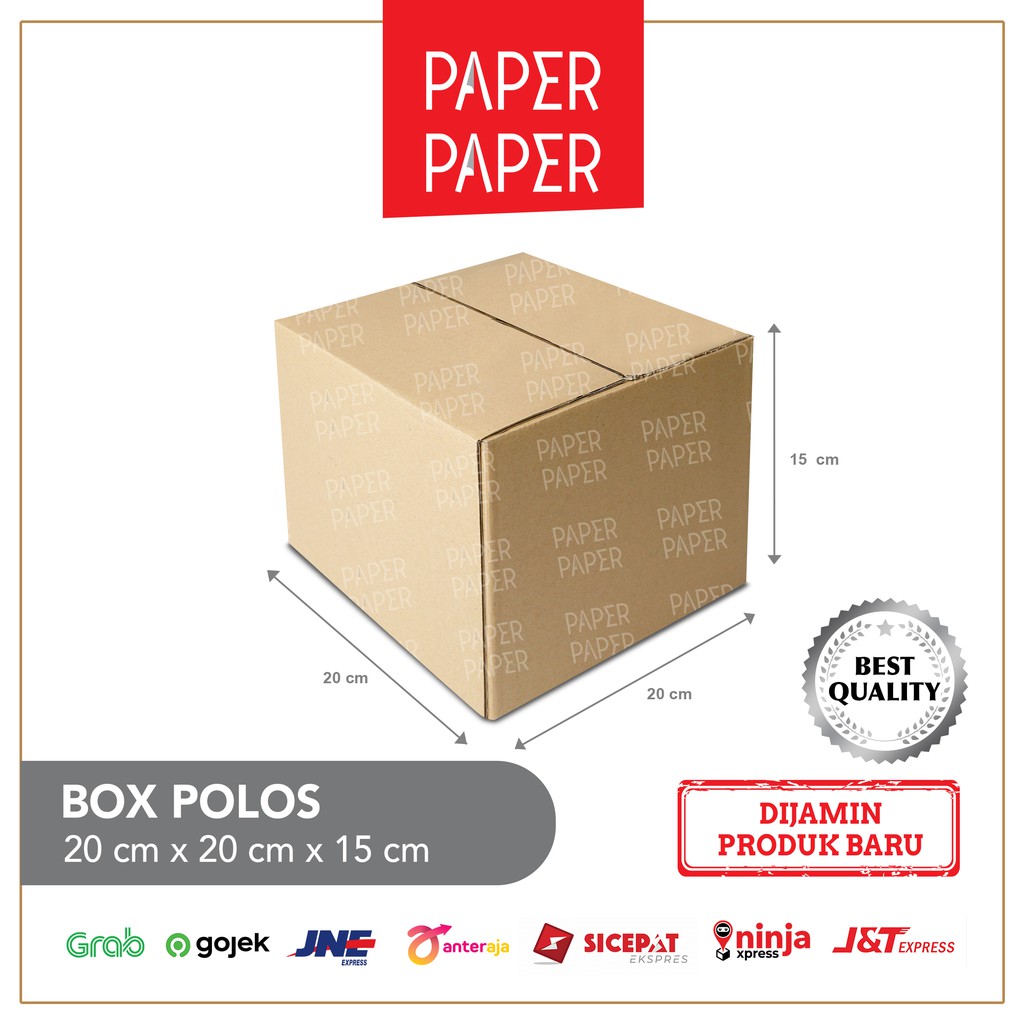 

Kardus Box Karton 20X20X15 Polos - Baru - Murah