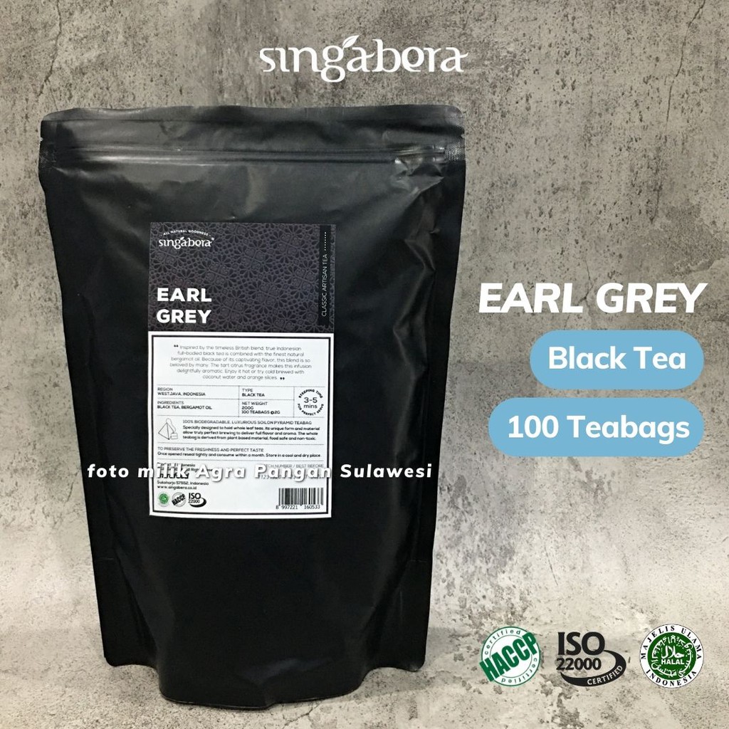 

Earl Grey Singabera Black Tea Teh Hitam Premium Artisan Cafe Resto Hotel Horeca French Bergamot Oil