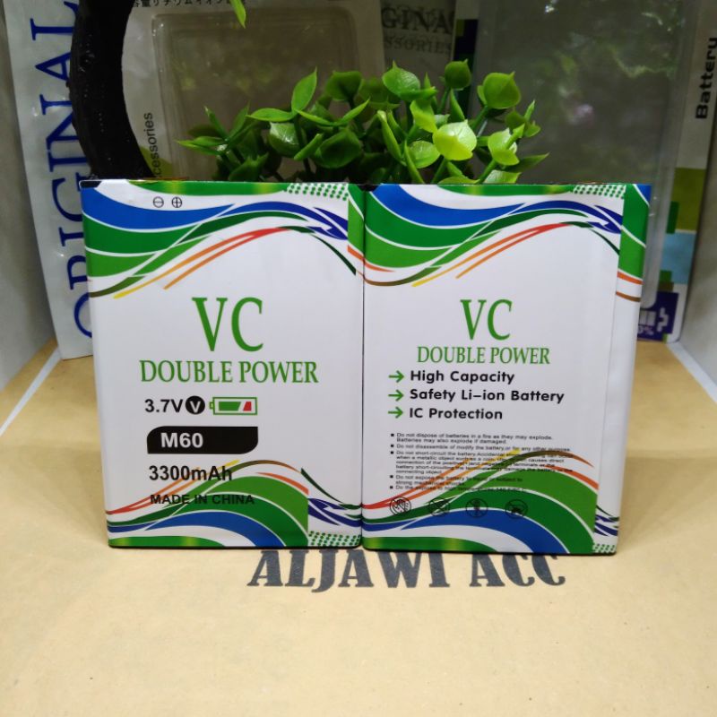 Baterai Bt Batre Battery VC EVERCOSS M60 M6 M6A Double Power Battery